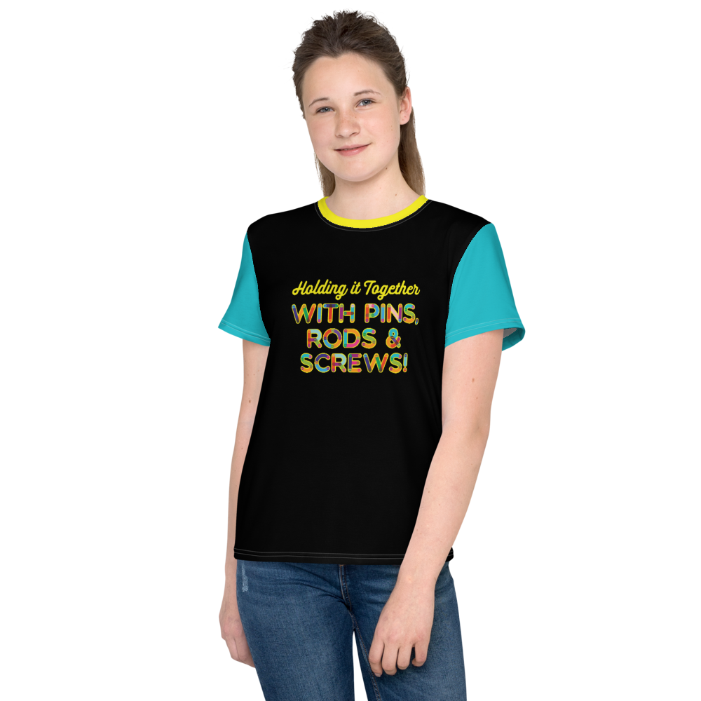 Holding It Together with Pins Rods Screws Color Block Unisex Youth Sammi Haney s DisabilityShirts