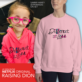 sweatshirt Different Does Not Equal Less Netflix's Raising Dion Esperanza Sammi Haney disability disabled wheelchair special needs