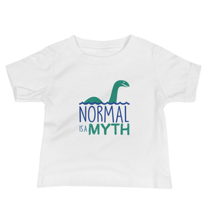 baby shirt normal is a myth loch ness monster lochness peer pressure popularity disability special needs awareness inclusivity acceptance activism