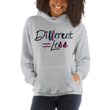 Different Does Not Equal Less (As Seen on Netflix's Raising Dion) Light Color Hoodies with Digital Glitter