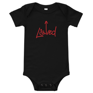 baby onesie babysuit bodysuit Loved arrow love disability disabilities wheelchair impaired special needs parent awareness diversity inclusion inclusivity acceptance