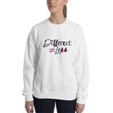 Different Does Not Equal Less (As Seen on Netflix's Raising Dion) Sweatshirt Light Colors