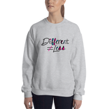 Different Does Not Equal Less (As Seen on Netflix's Raising Dion) Sweatshirt Light Colors