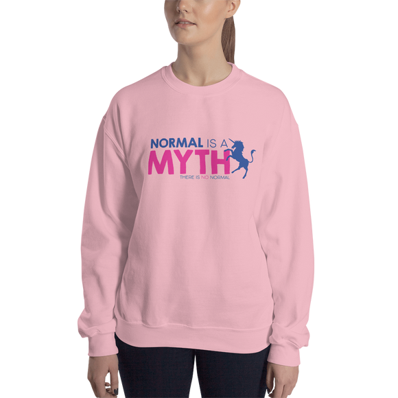sweatshirt normal is a myth unicorn peer pressure popularity disability special needs awareness inclusivity acceptance activism