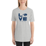 Love Sees No Limits (Halftone Stacked Design, Unisex Shirt)