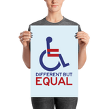 Different but Equal (Disability Equality Logo) Poster