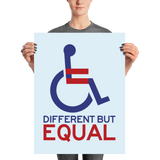 Different but Equal (Disability Equality Logo) Poster