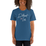 Different Does Not Equal Less (Original Clean Design) Adult Dark Color Shirts