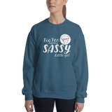 Big Fan of this Sassy Little Girl (Esperanza - Raising Dion) Sweatshirt Dark Colors