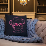 I Love Pink (Esperanza - Raising Dion) Pink on Navy Pillow