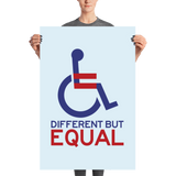 Different but Equal (Disability Equality Logo) Poster