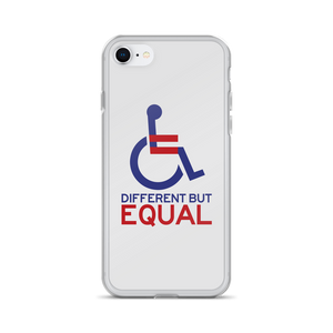 iPhone Case different but equal disability logo equal rights discrimination prejudice ableism special needs awareness diversity wheelchair inclusion acceptance